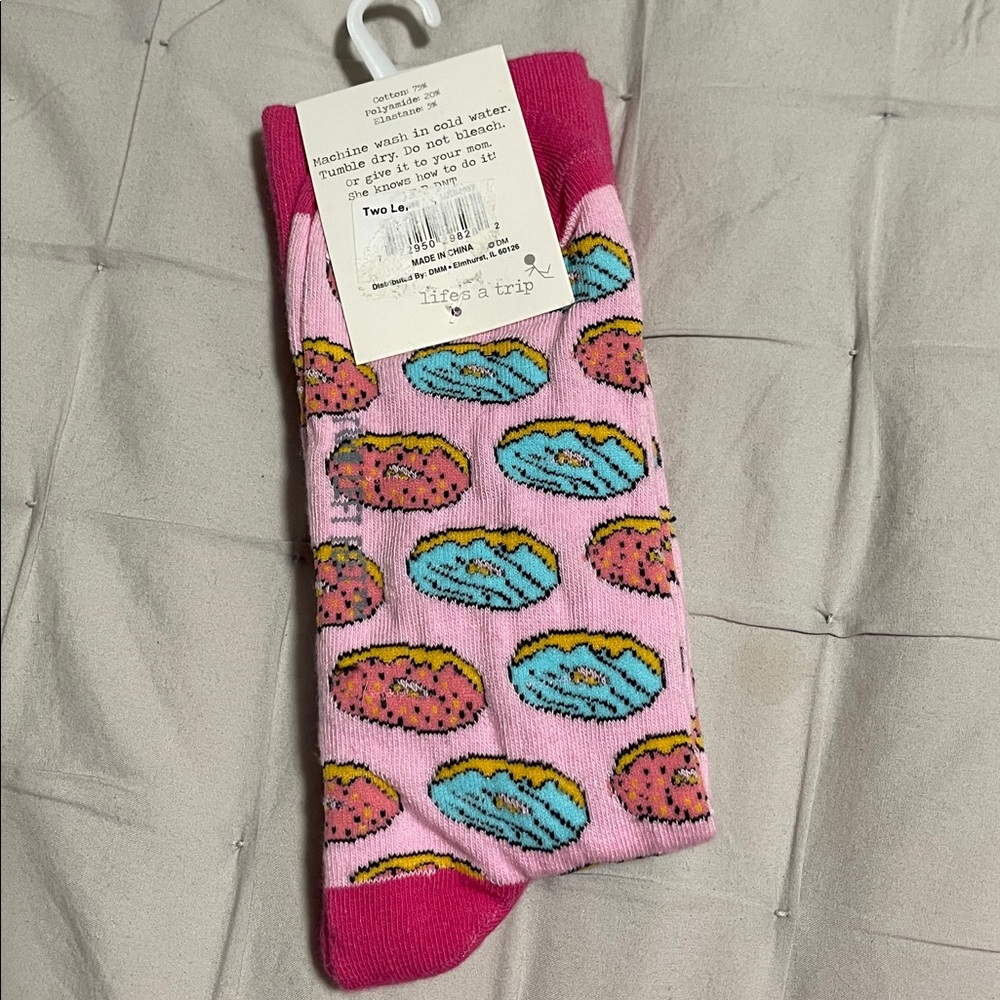 Two Left Feet Donut Socks - Picture 2 of 3